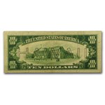 1934-A $10 Brown Seal Hawaii Fine+ (Fr#2303)