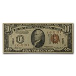 1934-A $10 Brown Seal Hawaii VF (Fr#2303)