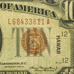 1934-A $10 Brown Seal Hawaii VG (Fr#2303)