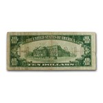 1934-A $10 Brown Seal Hawaii VG/VF (Fr#2303)