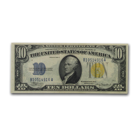1934-A $10 Silver Certificate North Africa AU-55 EPQ PMG (SET) 1934-A $10 Silver Certificate North Africa AU-55 EPQ PMG (SET)