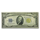 1934-A $10 Yellow Seal North Africa AU (Fr#2309)