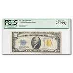 1934-A $10 Yellow Seal North Africa VF-25 PPQ PCGS (Fr#2309)