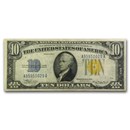 1934-A $10 Yellow Seal North Africa VF+ (Fr#2309)