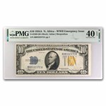 1934-A $10 Yellow Seal North Africa XF-40 EPQ PMG (Fr#2309)