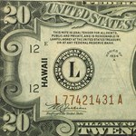 1934-A $20 Brown Seal Hawaii AU (Fr#2305)