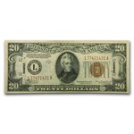 1934-A $20 Brown Seal Hawaii AU (Fr#2305)