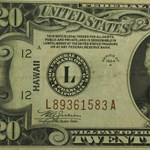 1934-A $20 Brown Seal Hawaii VF (Fr#2305)