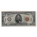 1934-A $5.00 Brown Seal Hawaii CU-63 PPQ PCGS (Fr#2302)