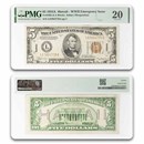 1934-A $5.00 Brown Seal Hawaii VF-20 PMG (Fr#2302)