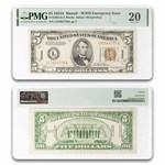 1934-A $5.00 Brown Seal Hawaii VF-20 PMG (Fr#2302)