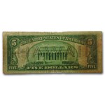1934-A $5.00 Brown Seal Hawaii VG (Fr#2302)