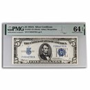 1934-A $5.00 Silver Cert. Gem CU-64 EPQ PMG (Fr#1651)