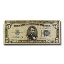 1934-A $5.00 Silver Certificate Avg Circ VG-VF (Fr#1651)