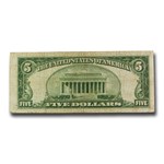 1934-A* $5.00 Silver Certificate Fine (Fr#1651*) Star Note
