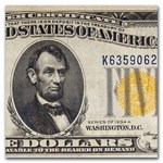 1934-A $5.00 Yellow Seal North Africa XF-40 PMG (Fr#2307)