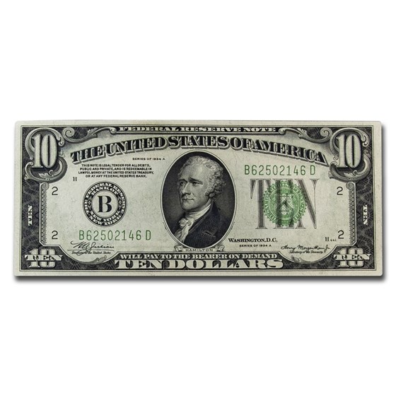 1934-A (B-New York) $10 FRN CU 1934-A (B-New York) $10 FRN CU