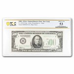 1934-A (B-New York) $500 FRN Abt New-53 PCGS (Fr#2202-B)