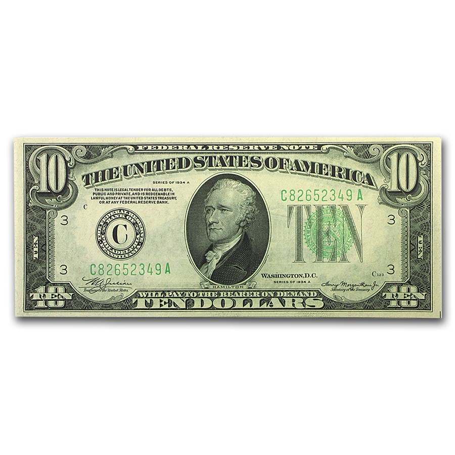 1934-A (C-Philadelphia) $10 FRN CU (Fr#2006-C)