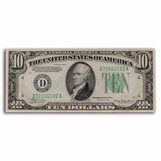 1934-A (D-Cleveland) $10 FRN CU (Fr#2004-D) 1934-A (D-Cleveland) $10 FRN CU (Fr#2004-D)
