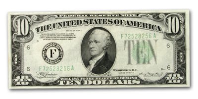 1934-A (F-Atlanta) $10 FRN XF 1934-A (F-Atlanta) $10 FRN XF