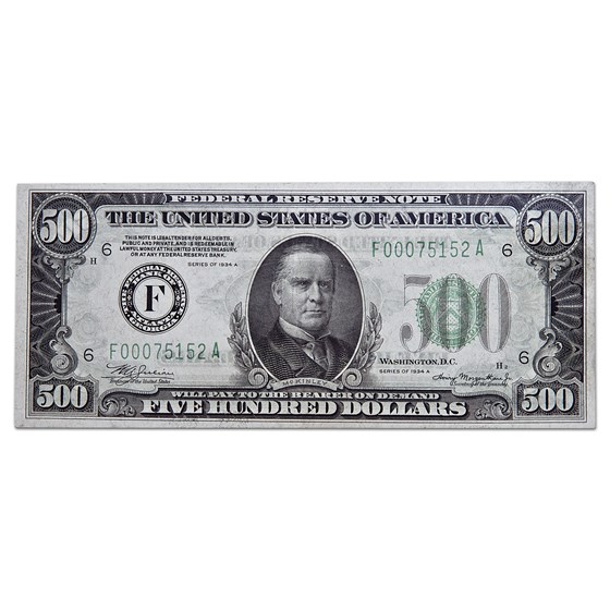 1934-A (F-Atlanta) $500 FRN VF+ (Fr#2202-F)