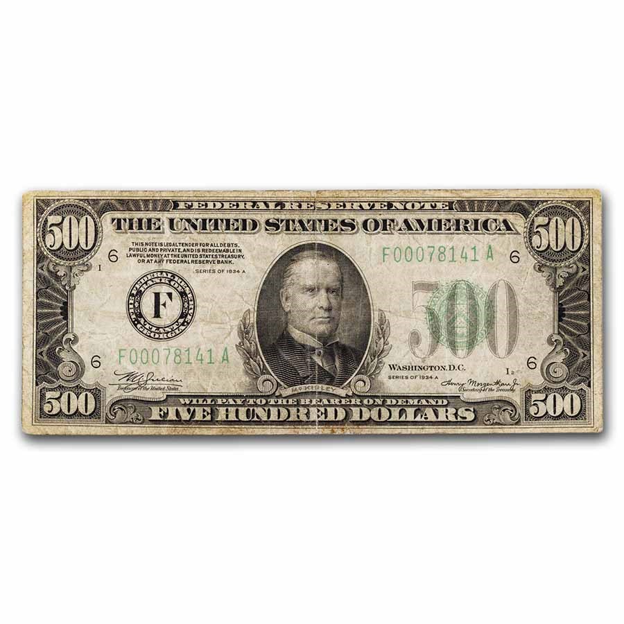 1934-A (F-Atlanta) $500 FRN VG (Fr#2202-F)