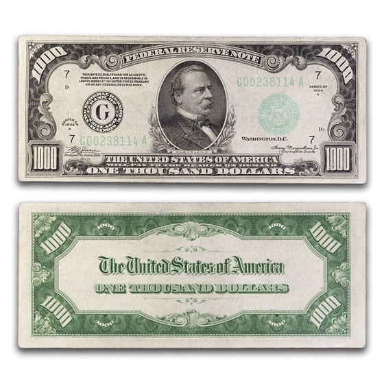 1934-A (G-Chicago) $1,000 FRN VF 1934-A (G-Chicago) $1,000 FRN VF