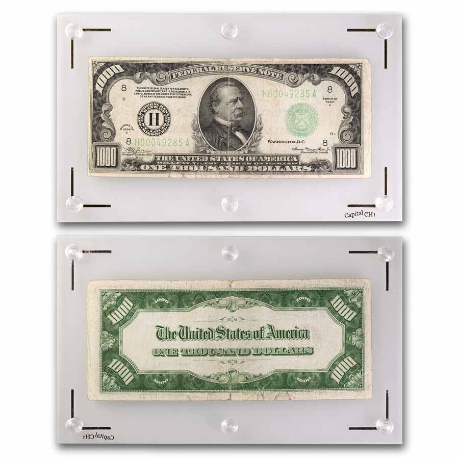 1934-A (H-St. Louis) $1,000 FRN VG (Fr#2212-H)