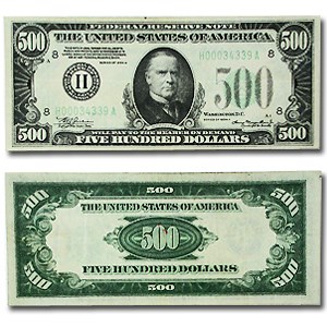 1934-A (H-St. Louis) $500 FRN XF (Fr#2202-H) 1934-A (H-St. Louis) $500 FRN XF (Fr#2202-H)