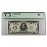 1934-A (J-Kansas City) $1,000 FRN AU-50 PCGS (Fr#2212-J)