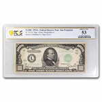 1934-A (L-San Francisco) $1,000 FRN AU-53 PCGS (Fr#2212-L)