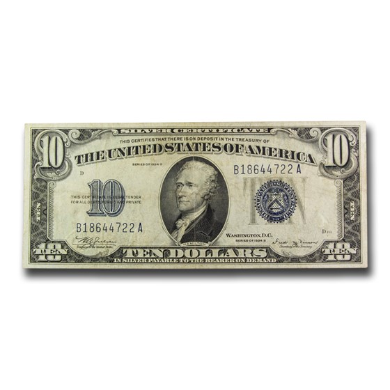 1934-B $10 Silver Certificate VF (Fr#1703) 1934-B $10 Silver Certificate VF (Fr#1703)