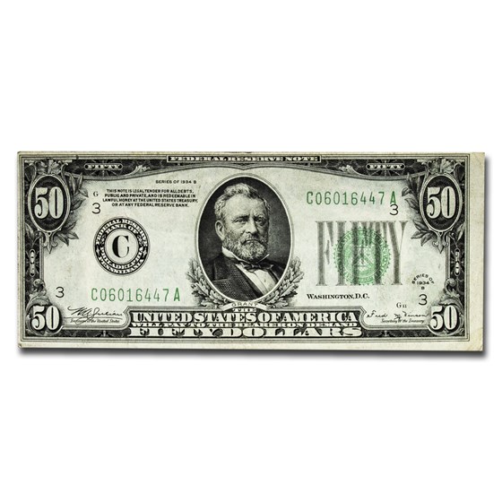 1934-B (C-Philadelphia) $50 FRN VF 1934-B (C-Philadelphia) $50 FRN VF