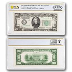1934-B (L-San Francisco) $20 FRN CU-65 PPQ PCGS (Fr#2056-L)