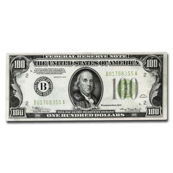 1934 (B-New York) $100 FRN XF (Fr#2152-B) 1934 (B-New York) $100 FRN XF (Fr#2152-B)
