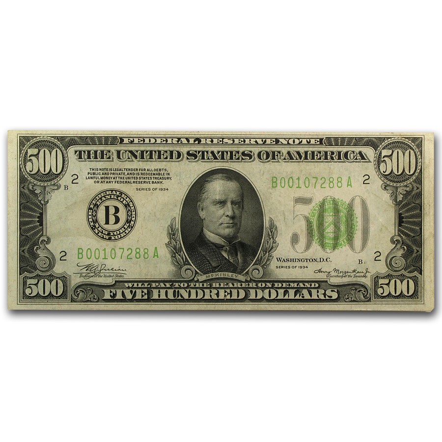 1934 (B-New York) $500 FRN XF (Fr#2201-B) LGS