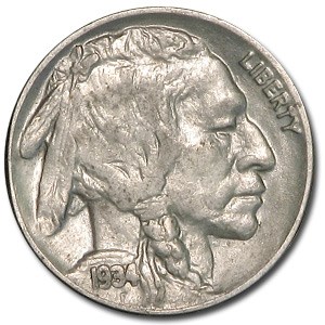 1934 Buffalo Nickel XF