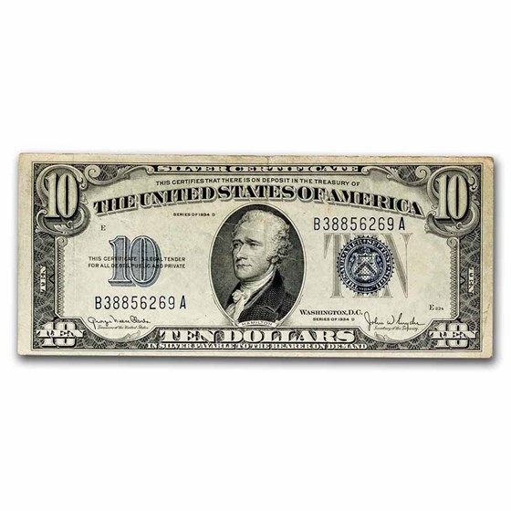 1934-C $10 Silver Certificate XF (Fr#1704) 1934-C $10 Silver Certificate XF (Fr#1704)