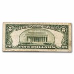 1934-C $5.00 Silver Certificate VG (Fr#1653)