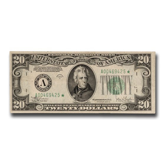 1934-C* (A-Boston) $20 FRN XF (Fr#2057-A*) Star Note 1934-C* (A-Boston) $20 FRN XF (Fr#2057-A*) Star Note