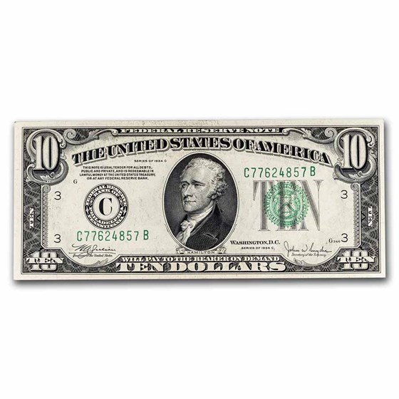 1934-C (C-Philadelphia) $10 FRN AU (Fr#2008-C) 1934-C (C-Philadelphia) $10 FRN AU (Fr#2008-C)