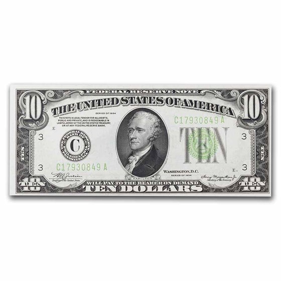 1934 (C-Philadelphia) $10 FRN CU (Fr#2004-C) 1934 (C-Philadelphia) $10 FRN CU (Fr#2004-C)