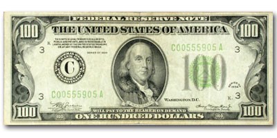 1934 (C-Philadelphia) $100 FRN VF 1934 (C-Philadelphia) $100 FRN VF