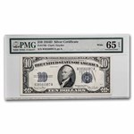 1934-D $10 Silver Certificate Gem CU-65 EPQ PMG (Fr#1705W) Wide