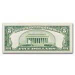 1934-D $5.00 Silver Certificate CCU (Fr#1654) Narrow
