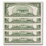 1934-D $5.00 Silver Certificate CCU (Fr#1654) Wide I (5 Consec)