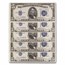 1934-D $5.00 Silver Certificate CCU (Fr#1654) Wide II (5 Consec)