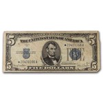 1934-D* $5.00 Silver Certificate Fine (Fr#1654*) Star Note
