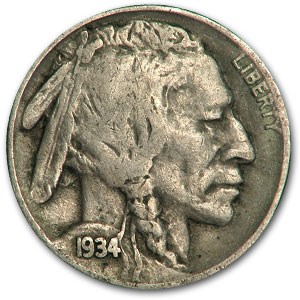1934-D Buffalo Nickel Fine 1934-D Buffalo Nickel Fine